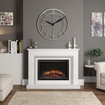 Elgin & Hall Cassius Marble Electric Fireplace Suite